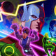Promotional pic of Young Justice: Phantoms, featuring Rocket, several aliens, and a Green Lantern.